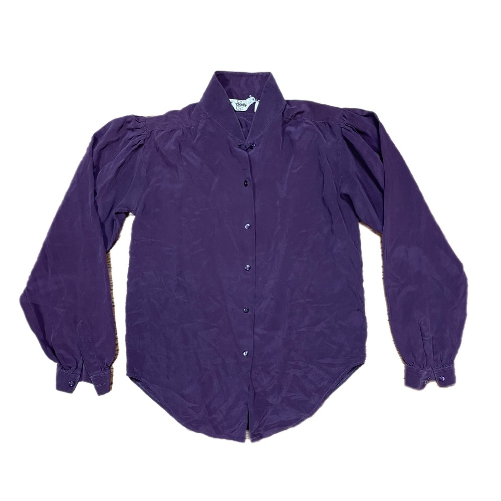 Vintage Franck Oliver Purple Silk Blouse